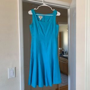 Talbots beautiful turquoise linen dress | 2P